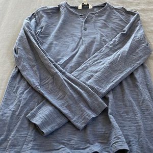Club Monaco Long sleeve 3 button cotton Henley